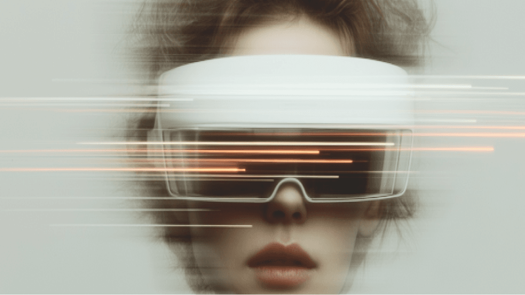 Conceptual illustration of a virtual reality headset